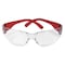 Bison Life Safety Glasses, Anti-Scratch, Clear Lens Red Temple Lens, Frameless BLSH-ESCR-CLLCT-SG2R-12 - alternate 6